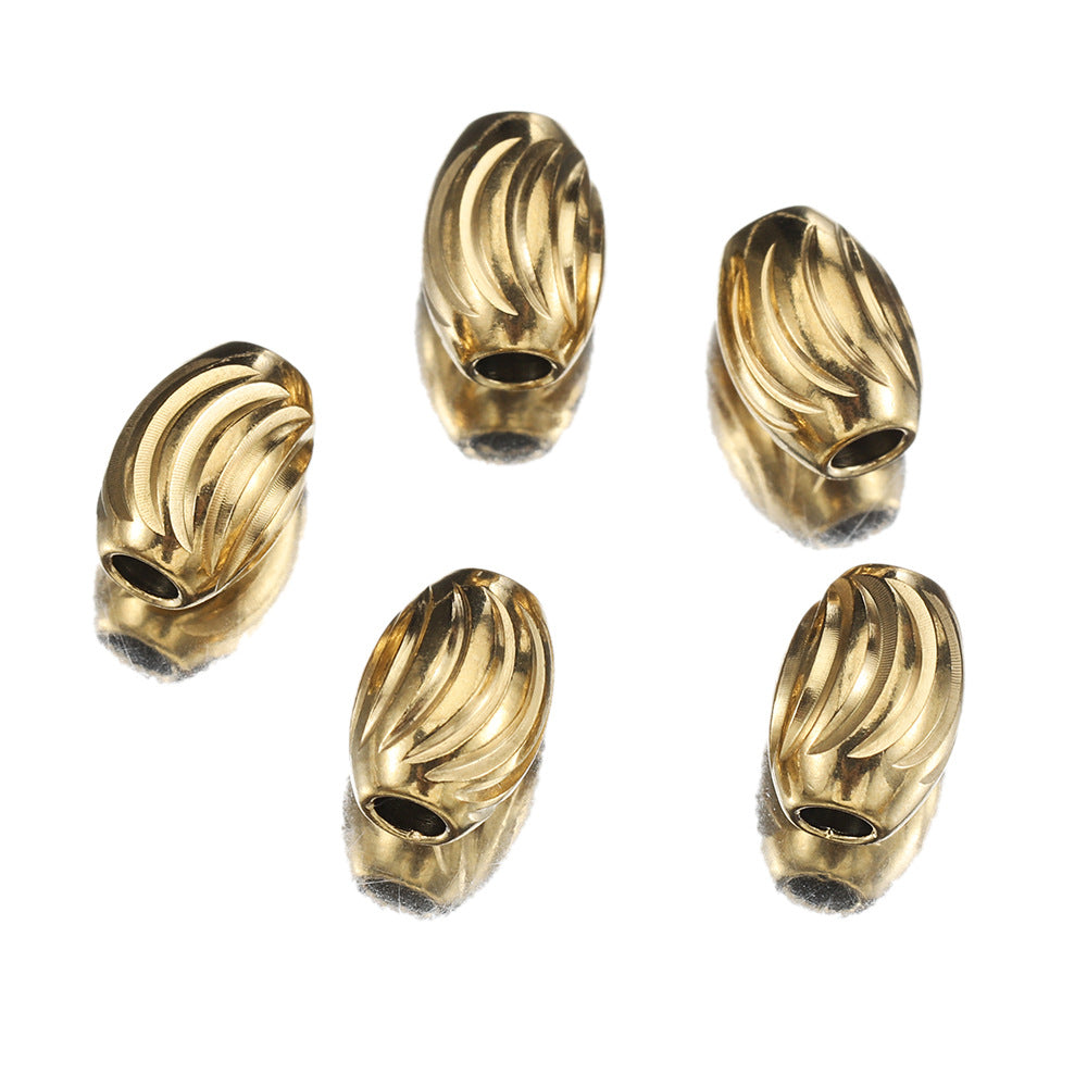 Stainless Steel Oval Metal Beads 3x5mm 5x7mm Curved Arc 20pcs 6