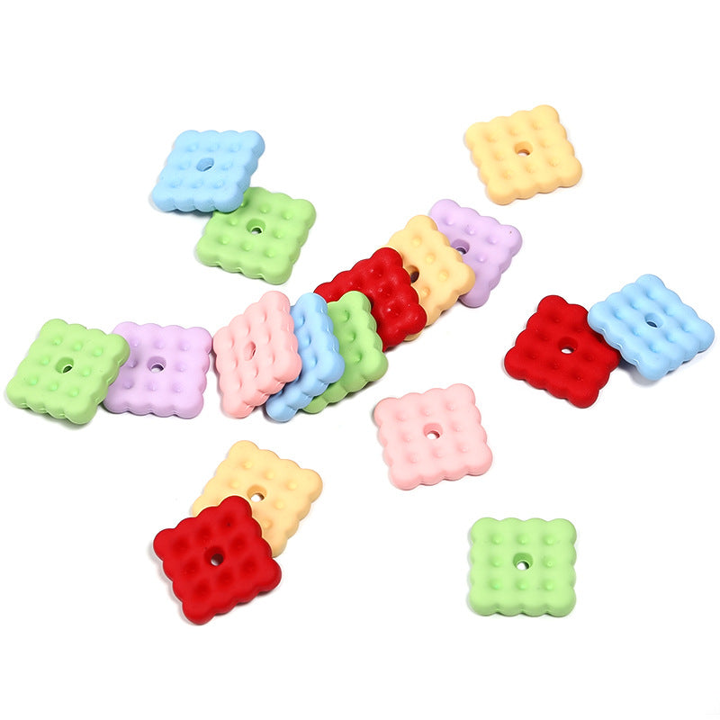 Acrylic Square Spacer Beads 20mm Rubberized Bubble Texture 50pcs 5