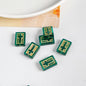 Vintage Cross Lampwork Glass Beads 17mm Gilded Rectangular 50pcs 9