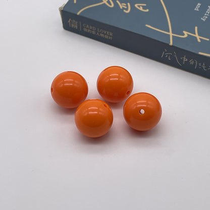 Opaque Bubblegum Beads 20mm Solid Color Glossy Mixed 113pcs 28