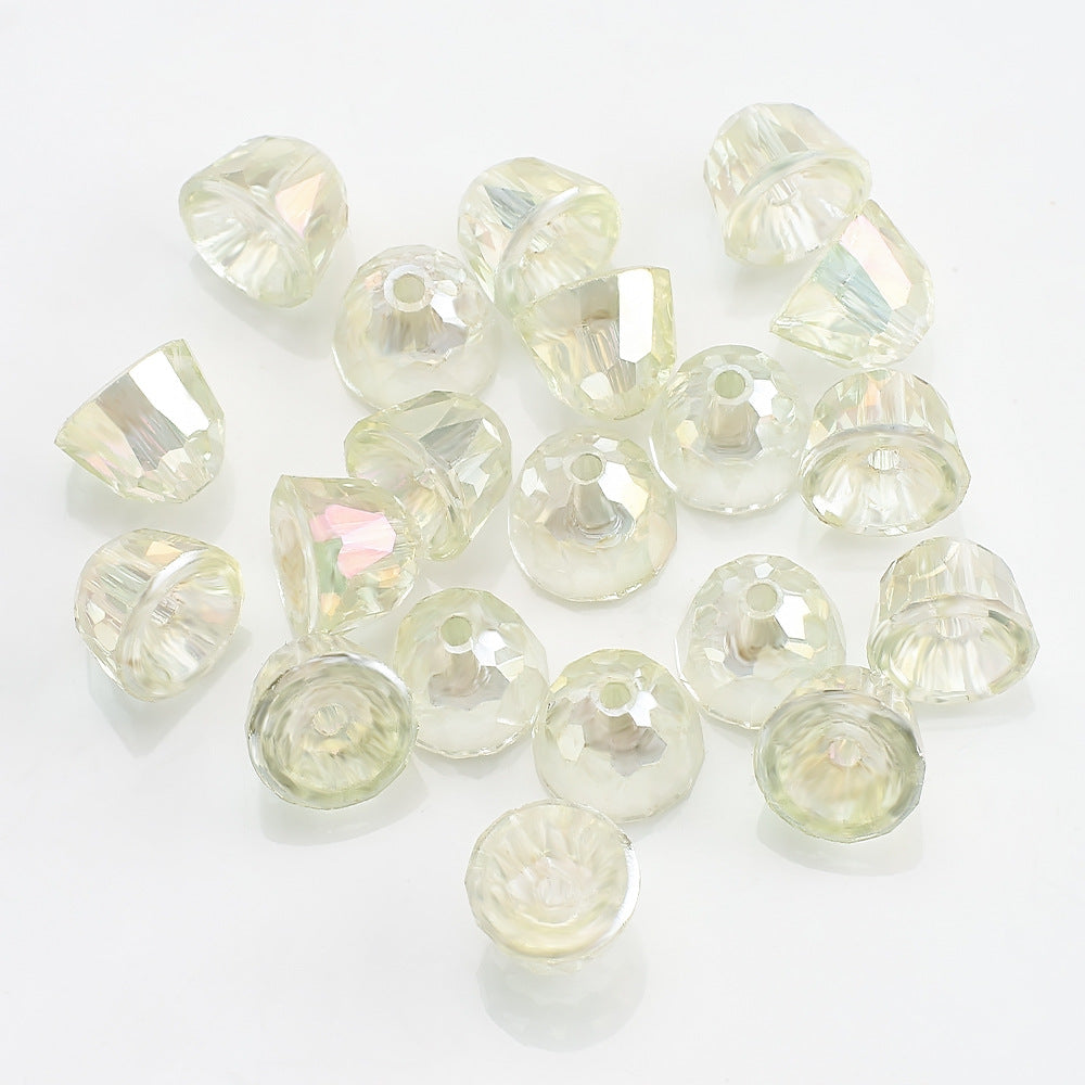 Bell Electroplated Glass Beads 8mm Sparkling Mixed Colors 50pcs 15