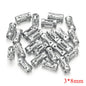 Stainless Steel Tube Metal Beads 8mm 12mm Hollow Patterned 20pcs 8