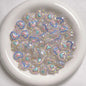 Glow Hand-Painted Heart Crown Acrylic Beads 25mm Pastel 2pcs 2