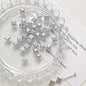 Lampwork Glass Beads Irregular Square 6mm Light Pastel Colors 10pcs 10