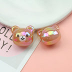 Hand Painted Bear Rabbit Star Acrylic Beads 17-20mm Single Piece 7