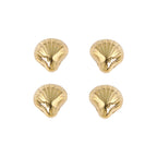 Lace Shell Acrylic Beads 12mm Gold Shimmer CCB Plastic 100pcs 4