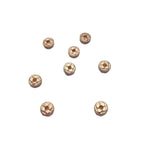 Brass Four-Petal Flower Spacer Beads 7mm Zirconia 10pcs 5