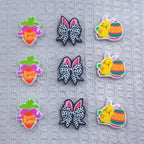 Silicone Focal Beads Easter Carrot Bunny Ear Bow 20pcs 5