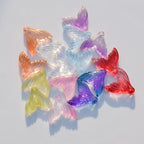 Czech Glass Beads Fish Tail 20mm Pastel Colors 10pcs 4