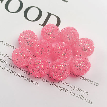 Glitter Bubblegum Beads 16mm Colorful Iridescent Sparkle 1pc 21