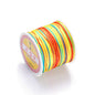Nylon Rainbow Variegated Beading Thread 0.8mm Diameter 60m Spool 7