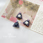 Silicone Focal Beads Sassy Barbie Style Baking Painted Alloy Black Pink 16