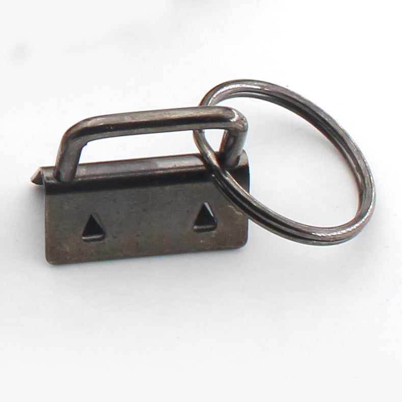 Iron Fob Keychain Clamps 25mm Various Finish Colors 10pcs 9