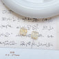 Lampwork Glass Beads Square 17mm Gilded Fireworks Pattern 10pcs 7
