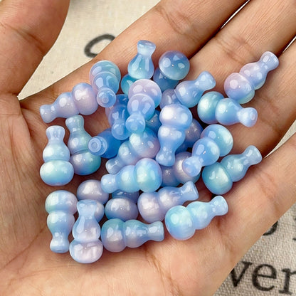 Imitation Agate Gourd Resin Beads 10mm Gradient Colors 10pcs 9