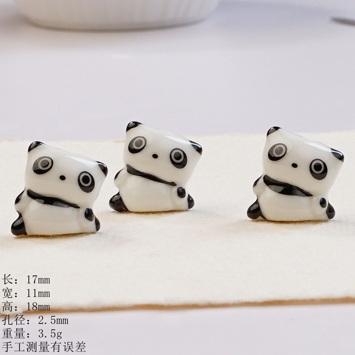 Hand Painted Animal Ceramic Beads Colorful Assorted Shapes 5pcs 4