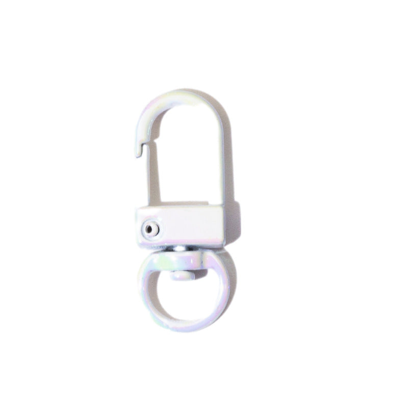 Colorful Zinc Alloy Keychain Clasps 32mm Plating 10pcs 6