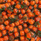 Lampwork Glass Beads Fruit Series Handmade Orange Green 10pcs