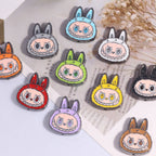 Labub Head Metal Beads 22mm Enamel Painted Alloy 10pcs