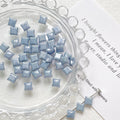 Lampwork Glass Beads Irregular Square 6mm Light Pastel Colors 10pcs 6