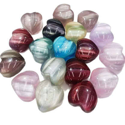 Fantasy Gradient Heart Resin Beads 20mm Pearlescent Purple Blue 20pcs 5