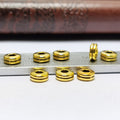 Alloy Double-Layer Spacer Beads 5mm 6mm Antique Gold Silver 100pcs 2