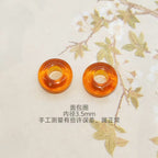 Acrylic Spacer Beads 8mm Amber Large Hole 100pcs 4