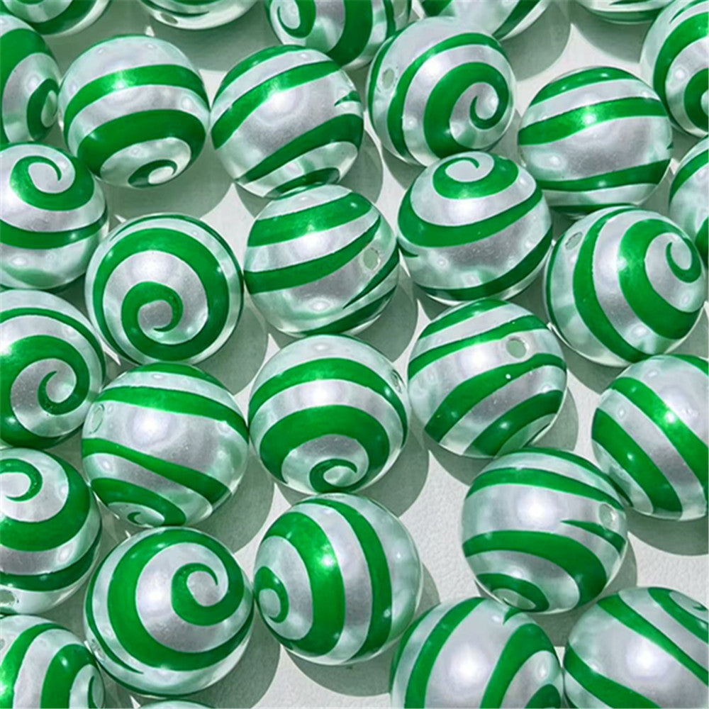Imitation Pearl Swirl Acrylic Beads 16mm ABS Plastic Glossy 100pcs 6