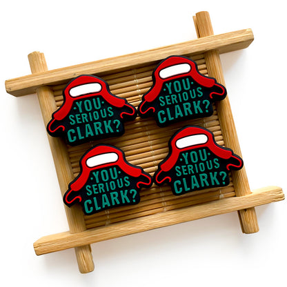 Silicone Focal Beads Christmas Work Hats YOU SERIOUS CLARK Text 20pcs 4