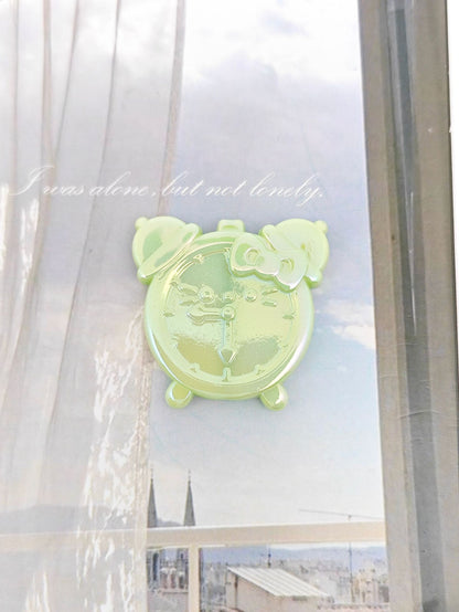 Plated Flat Hello Kitty Alarm Clock Acrylic Beads 33mm 50pcs 13