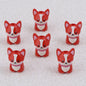 Painted 3D Corgi Acrylic Beads 16x23mm Colorful Mixed 10pcs 5