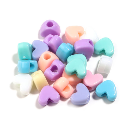 Macaron Acrylic Beads Mixed Shapes Pastel Colors 100pcs 28