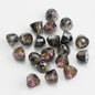 Bell Electroplated Glass Beads 8mm Sparkling Mixed Colors 50pcs 7