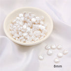 Imitation Baroque Flat Acrylic Beads 8-10-12mm Irregular ABS Plastic 100pcs 3