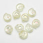 Electroplated Snail Glass Beads 12mm Transparent Iridescent 30pcs 20