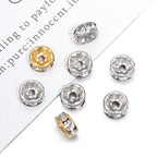 Stainless Steel Rhinestone Spacer Beads 8mm Color Retaining 50pcs 3