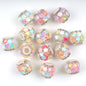 Embellished Bubblegum Beads 19mm Iridescent Star Cluster 5pcs