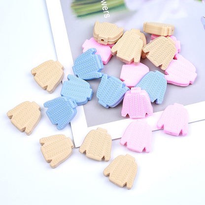 Silicone Focal Beads Sweater Cable Knit Pattern 20pcs 4