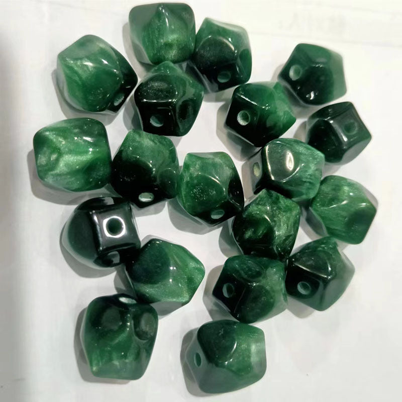 Gradient Fig Shaped Resin Beads 10mm Multicolor Ombre 40pcs 7