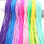 Flat Clay Beads 4mm Solid Color Polymer Disc 10strands 2