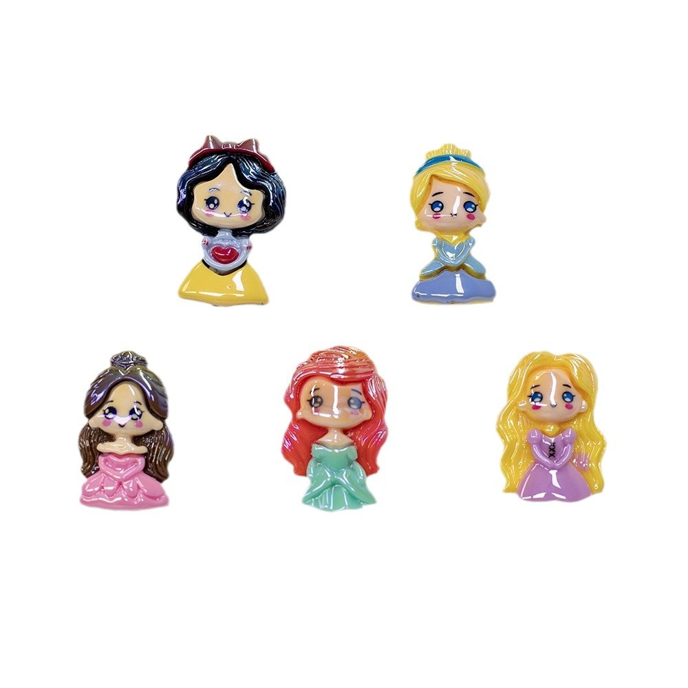 Elegant Resin Princess Series Resin Beads Glossy Pastel 10pcs 5