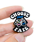 Silicone Focal Beads English Fortune Cards Choose Your Fate 20pcs 5