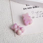 Gradient Teddy Bear Acrylic Beads 18mm Multicolor Glossy 250pcs 6