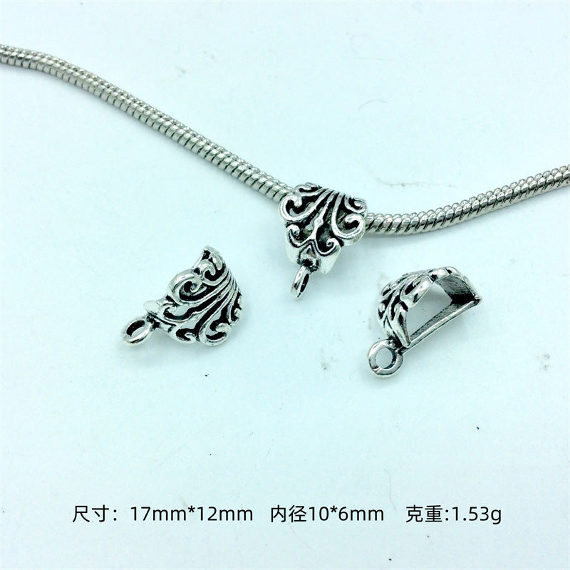 Alloy Bead-Hanger Spacer Beads Vintage Tibetan Style 100pcs 7