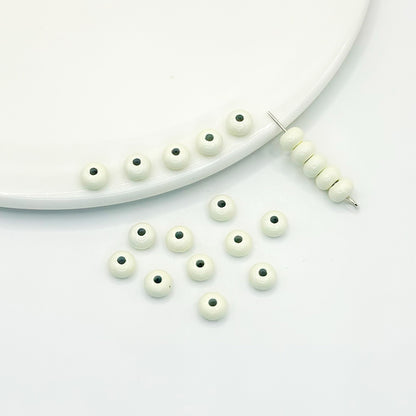 Alloy Spacer Beads 6mm Colorful Baking Painted 50pcs 10