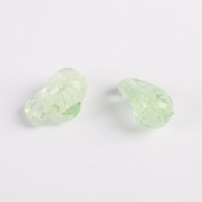 Lampwork Glass Beads Irregular Bone Shape 12mm Glow In The Dark 10pcs 8