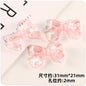 Transparent Bow Acrylic Beads 31mm AB Colored Plating 1pc 11