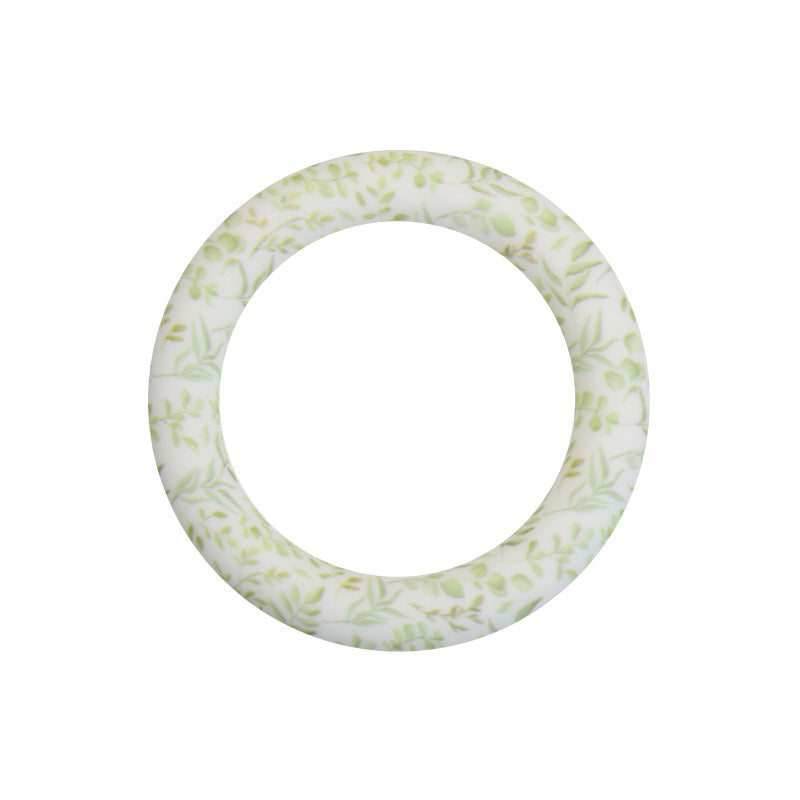 65mm Printed Silicone Rings Floral and Geometric Designs