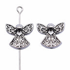 Angel Metal Beads 13mm Antique Silver Tone Alloy 20pcs 3