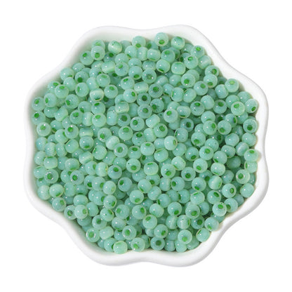 Cat Eye Jade Ice Seed Glass Beads 4mm Soft Pastel Translucent 150pcs 15